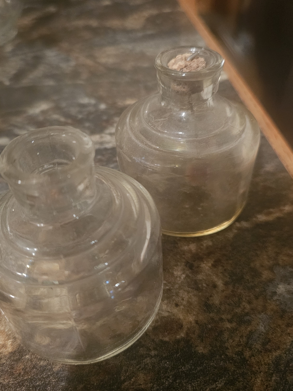 Clear Glass Apothecary Bottles – Set of 2